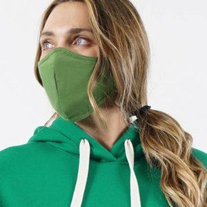 New 3-PLY Green Contour Face Mask